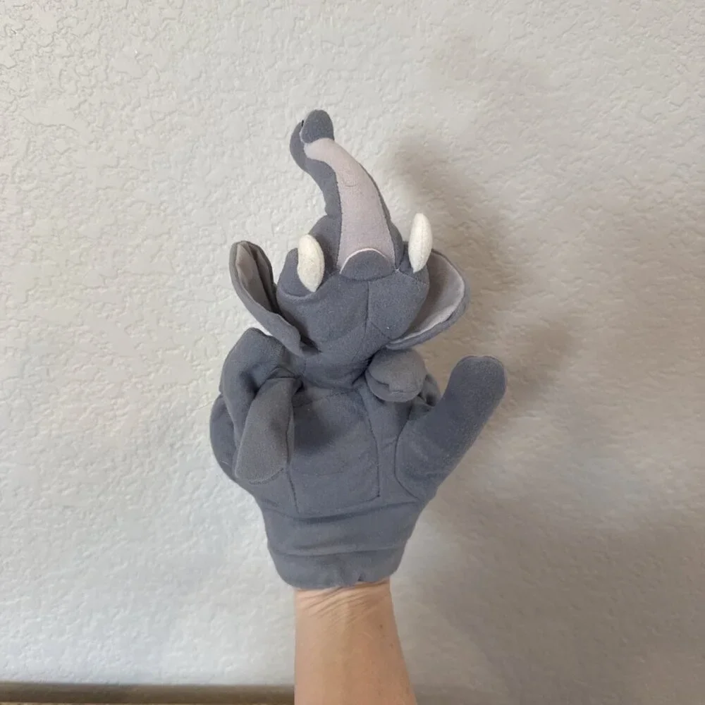 Hand Puppet Elephant Plush Creations 1995 Safari Animals Pretend Play Sounds